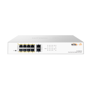 Wi-Tek WI-PCES310G 1U Rackmount Full-Gigabit Network PoE Switch with 8 * GbE PoE Ports + 2 * GbE Uplink Ports - 110W PoE Power - Rackmountable - Can be Cloud Managed on Wi-Tek Cloud Platform