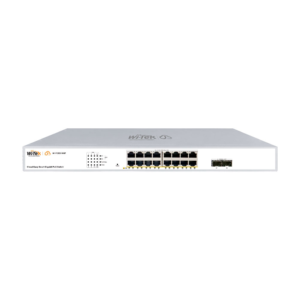 Wi-Tek WI-PCES318GF(V2) 1U Rackmount Full-Gigabit Network PoE Switch with 16 * GbE PoE Ports + 2 * SFP Ports - 240W PoE Power - Can be Cloud Managed on Wi-Tek Cloud Platform