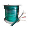Huier 60295 Figure-8 and Multi-Core Composite Security / Access Control Cable - OSDP & RS485 - Green Sheath - 200m Wooden Drum - 1 * 6-Core Screen Cable + 1 * 4-Core 0.5mm Cable + 1 * 6-Core 0.5mm Cable + 1 * Figure-8 / Twin 0.75mm Cable