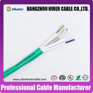 Huier 60295 Figure-8 and Multi-Core Composite Security / Access Control Cable - OSDP & RS485 - Green Sheath - 200m Wooden Drum - 1 * 6-Core Screen Cable + 1 * 4-Core 0.5mm Cable + 1 * 6-Core 0.5mm Cable + 1 * Figure-8 / Twin 0.75mm Cable