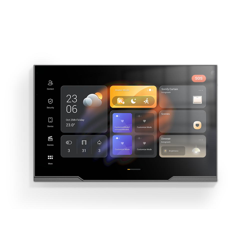 Akubela HyPanel Supreme PHX1-ST - 12.35" (12-Inch) Android Touchscreen Smart Home Control Panel - 12VDC/24VDC Powered - Supports WiFi (2.4GHz + 5GHz) - Bluetooth - ZigBee 3.0 - Built-in Gesture Recognition, Proximity, Light, Temperature and Humidity Sensors - 8 * 0~5VDC Digital Inputs + 4 * 230VAC Gang Dry Contacts + 2 * 0~30VDC Gang Dry Contacts