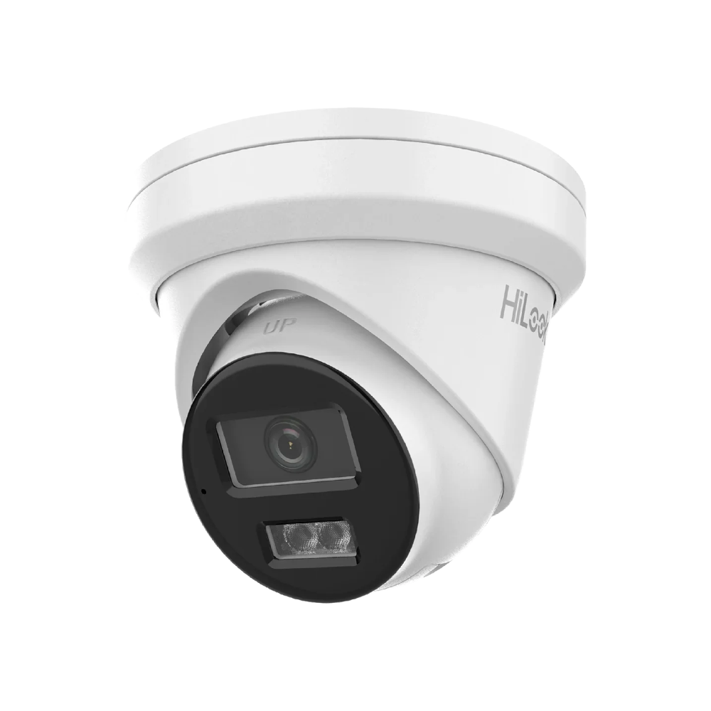 HiLook IPC-T361H-MU-2.8MM AcuSense / IntelliSense AI H265 6MP PoE IP Ultra-Low-Light EXIR (30m) 120dB WDR Weatherproof Eyeball Turret Camera with 2.8mm Fixed Lens - with Built-in Audio Mic - 105° Horizontal Wide Angle FoV