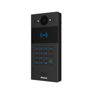 Akuvox R20K-BLK 2MP PoE IP IR H264 Outdoor Video Intercom Unit with Integrated Keypad - Complies with SIP & ONVIF - IP65 Rated - Built-in Mifare & EM Card-Reader – NFC – Dual Relay Output – Supports RS485 & Wiegand