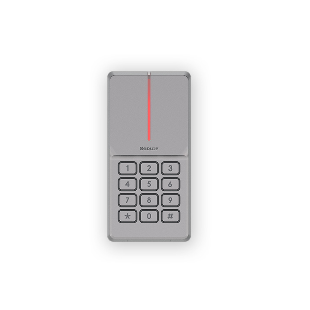 Sebury sKey2 Standalone Access Control Unit with Built-in RFID Reader + Keypad - Zinc Alloy Metal Casing – 12VDC~24VDC Input – Supports EM, HID, MF, NFC Cards - IP68 Rated Weatherproof - Supports Wiegand Input & Output (26~37 Bits)
