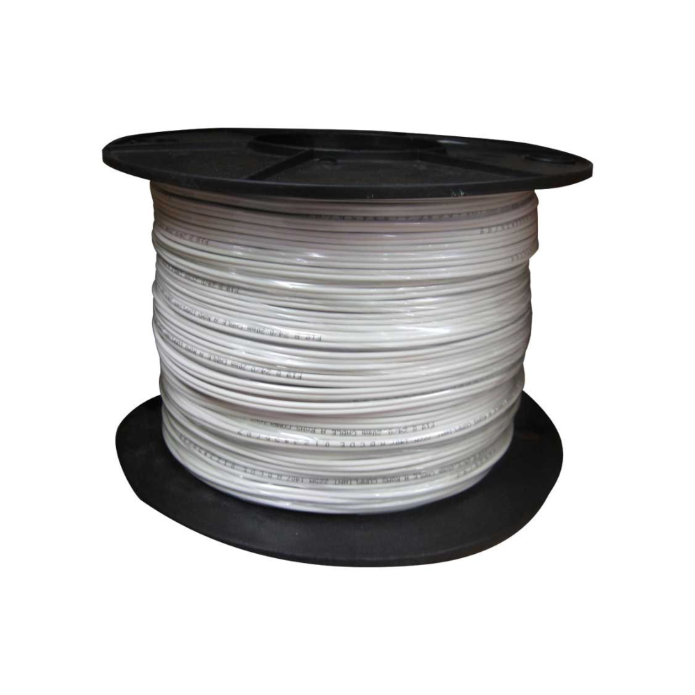 Huier 60162 0.75mm Twin Cable - 250m Length - White Colour - On A Plastic Reel