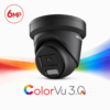 Hikvision DS-2CD2367G3-LIS2UY/SL-BLK-2.8MM ColorVu 3.0 AcuSense 3.0 Active-Deterrence Deep-Learning AI (Artificial Intelligence) 6MP PoE IP Smart Hybrid Light (30m IR + 30m White-Light) 130dB True-WDR Weatherproof Eyeball Turret Camera with 2.8mm Fixed Lens - Built-in Audio Mic + Speaker + Strobe + Siren - 108.8° Horizontal Field of View