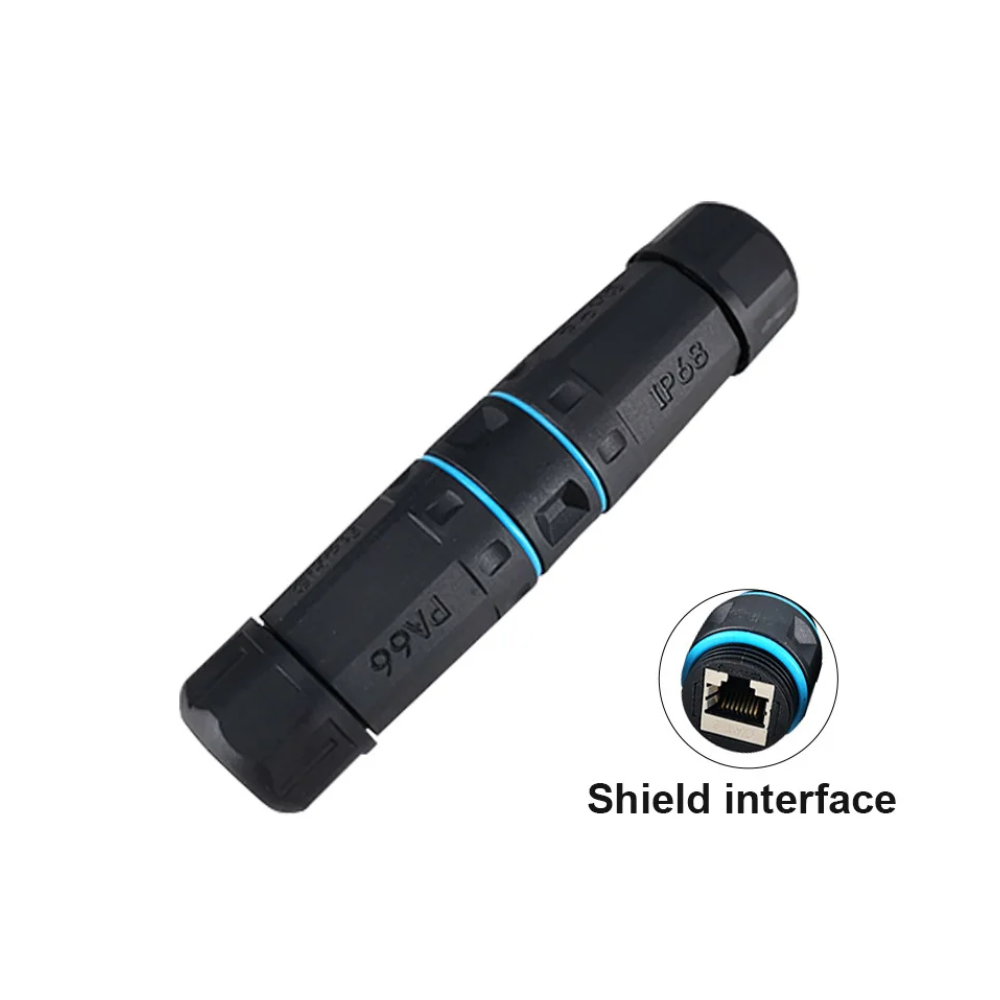 iSecure ICL-RJ45CAT6COUPLER-O IP68-Rated Weatherproof RJ45 CAT6/CAT6A Coupler/Joiner - Shielded - Ethernet Cable Extender - Inline Coupler - Supports PoE - Female to Female Connector - 8P8C - Supports 10Gbps