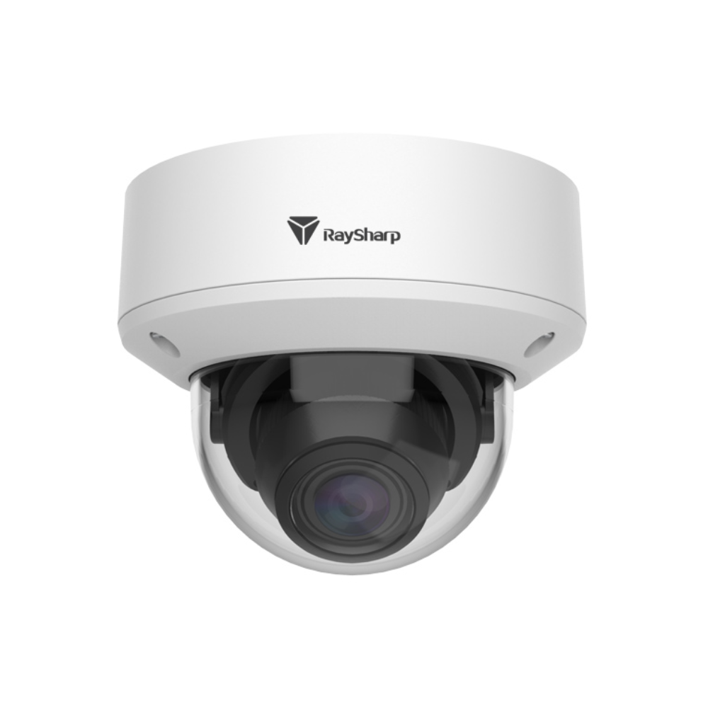 Raysharp RS-CA651FRB-LW28W-OTZ 5MP HDTVI IR (20m) 120dB True-WDR Weatherproof Vandalproof Dome Camera with 2.8mm Fixed Lens - Built-in Mic - 12VDC Powered - Video Output Switchable to AHD / HDCVI / CVBS