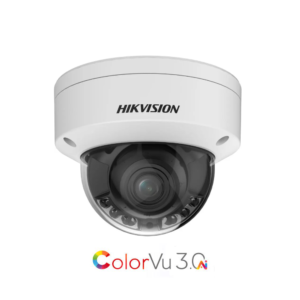 Hikvision DS-2CD2187G3-LIS2UY ColorVu 3.0 AcuSense 3.0 Active-Deterrence Deep-Learning AI (Artificial Intelligence) 4K 8MP PoE IP Smart Hybrid Light (30m IR + 30m White-Light) 130dB True-WDR Weatherproof Vandalproof Dome Camera with 2.8mm Fixed Lens - Built-in Audio Mic - 108.8° Horizontal Field of View
