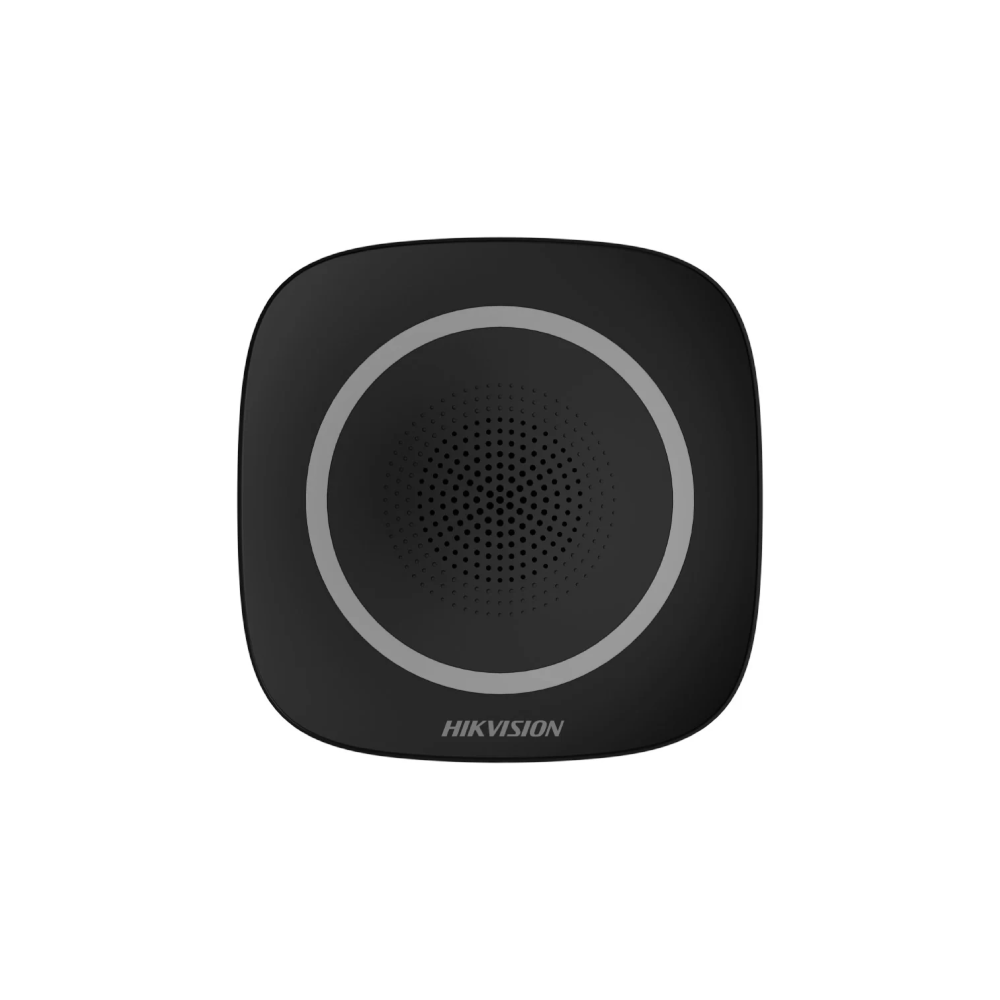 Hikvision DS-PS1-I-WB-BLK 433MHz Battery-Operated Indoor / Internal Wireless Siren - BLACK Colour - Max 110dB - To Work with AX Pro Hub