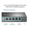 TP-Link Omada ER605 Gigabit VPN Router - Centralized Management - All Gigabit Ports - 1 USB + 1 WAN + 2 WAN/LAN - Supports VLAN - Omada App