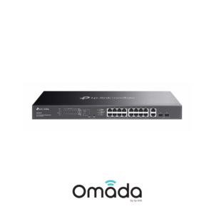 TP-Link Omada ES220GMP 20-Port Gigabit Ethernet Easy Managed Network Switch with 16 * GbE PoE+ Ports + 2 * GbE LAN Ports + 2 * SFP Slots - 250w PoE Power Output - Centralized Cloud Management Via Web OR Omada App