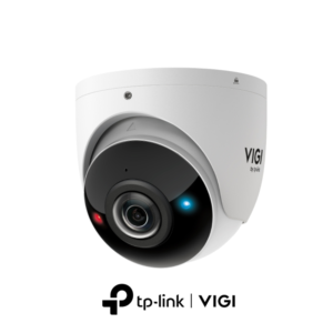 TP-Link VIGI InSight S485PI Panoramic H265 4K 8MP Active-Deterrence AI PoE IP IR (Up to 20m) 120dB True-WDR Weatherproof Eyeball Turret Camera with 180° Ultra-Wide-Angle Horizontal FoV with 86° Vertical FoV - Red & Blue Warning Lights - 2-Way Audio