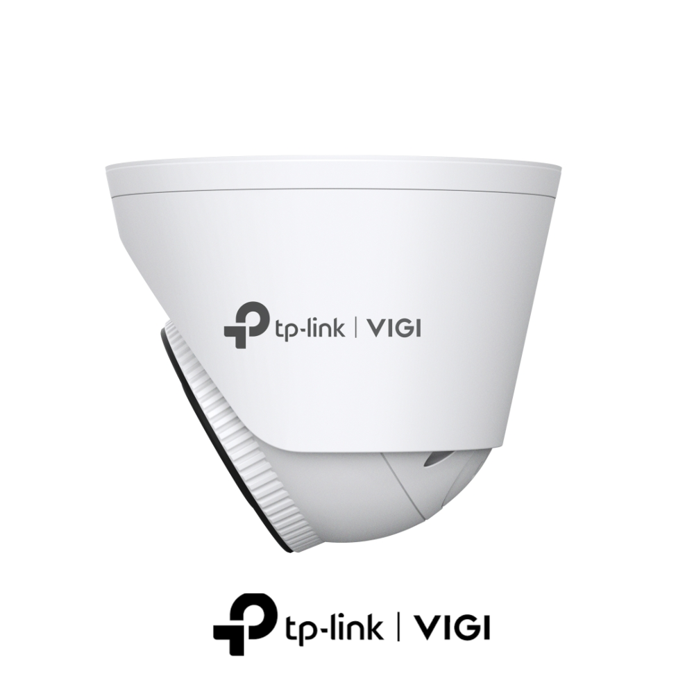TP-Link VIGI InSight S485 2.8MM Active-Deterrence AI H265 4K 8MP PoE IP Smart-Dual-Light (30m IR + 30m White-Light) Full-Colour 120dB True-WDR Weatherproof Eyeball Turret Camera with 2.8mm Fixed Lens - 2-Way Audio