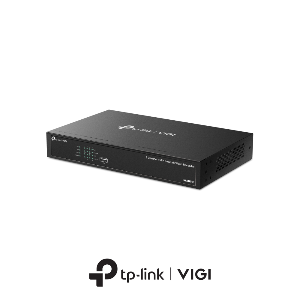 TP-Link VIGI NVR1008H-8MP 4K Mini 1U 8-Channel 8* PoE NVR - Without HDD