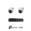 TP-Link VIGI InSight VIGIPROAIO5MPIPCCTVKIT1 - Includes 1 * VIGI NVR1004H-4P (Without HDD) + 2 * VIGI InSight S455 5MP Active-Deterrence AI Smart-Dual-Light Turret Cameras - 2-Way Audio
