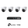 TP-Link VIGI InSight VIGIPROAIO5MPIPCCTVKIT3 - Includes 1 * VIGI NVR1008H-8MP (Without HDD) + 4 * VIGI InSight S455 5MP Active-Deterrence AI Smart-Dual-Light Turret Cameras with 2-Way Audio