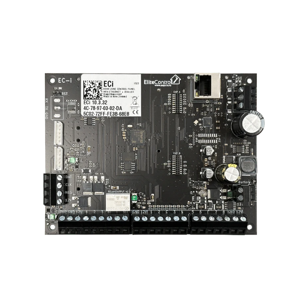 AAP EC-i EC-i Pro Security Alarm Control Panel - PCB Only - Comes with Onboard Ethernet, incl Resistors & Batter Leads
