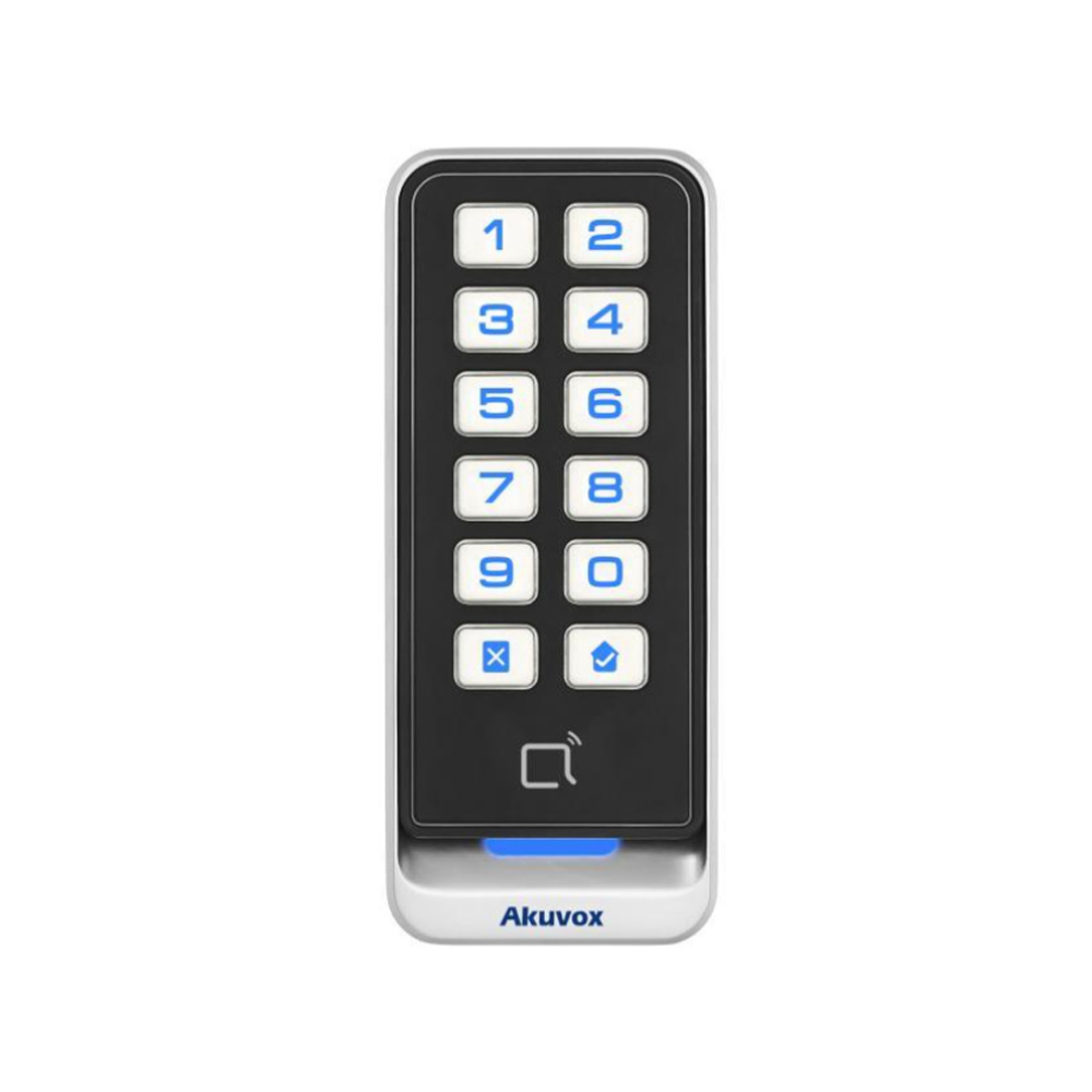 Akuvox ACR-CRM11 Metal Weatherproof RFID Access Control Reader with Built-in Keypad - Supports EM (125KHz) & Mifare (13.56MHz) - Wiegand