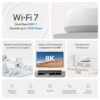 TP-Link Deco BE22-1-Pack (BE3600) Dual-Band WiFi7 Mesh Wireless Access Point System - 1 Pack - Up to 3.6Gbps Speed - Dual-Band (5GHz + 2.4GHz)
