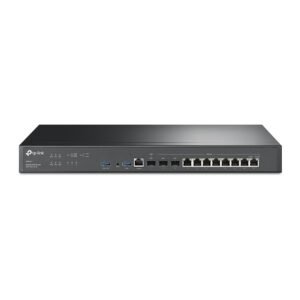 TP-Link Omada ER8411 Multi-Gigabit (10Gbps) Rackmount VPN Gateway / Router - 2 * 10Gbps SFP Slots (1 * WAN + 1 * WAN/LAN) + 10 * Gigabit WAN Ports