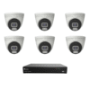 Raysharp RS5MPIPCCTVKIT4 5MP IP CCTV Kit # 4 with 1 * RS-N2208HR-PR-E 8-CH NVR (without HDD) + 6 * RS-CH356M4MJG-HALTF-LFW28PW 5MP All-in-One IP Turret Cameras