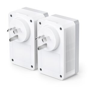 TP-Link TL-PA4010P-KIT AV600 Passthrough Powerline Starter Kit - Comes with 2* Units - Carries Data Over Electrical Line