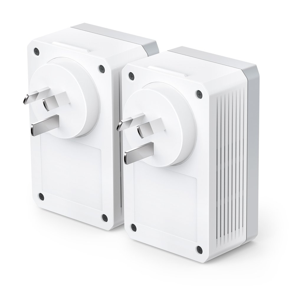 TP-Link TL-PA4010P-KIT AV600 Passthrough Powerline Starter Kit - Comes with 2* Units - Carries Data Over Electrical Line