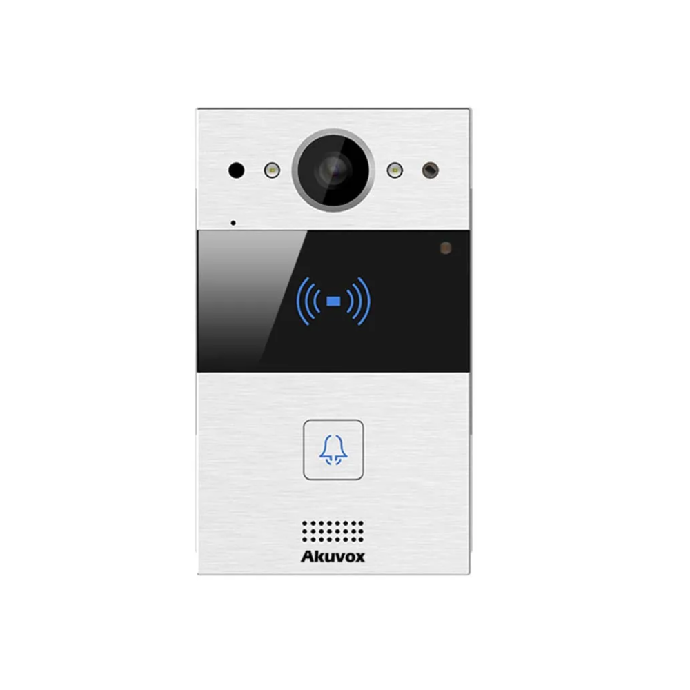 Akuvox R20A-2 2-Wire Compact Stylish 2MP IP IR Outdoor Video Intercom Unit - Complies with SIP & ONVIF - IP65 Rated - Built-in Mifare & EM Card-Reader – NFC – Single Relay Output – Supports RS485 & Wiegand
