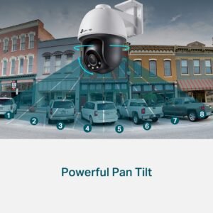 TP-Link VIGI C540-4 EasyCam Series 4MP PoE IP AI LightPro Smart-Dual-Light (30m IR + 30m White-Light) Full-Colour IP Weatherproof PT (Pan + Tilt) Auto-Tracking Camera with 4mm Fixed Lens - 2-Way Audio + Active-Deterrence