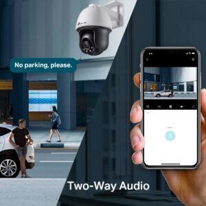TP-Link VIGI C540-4 EasyCam Series 4MP PoE IP AI LightPro Smart-Dual-Light (30m IR + 30m White-Light) Full-Colour IP Weatherproof PT (Pan + Tilt) Auto-Tracking Camera with 4mm Fixed Lens - 2-Way Audio + Active-Deterrence