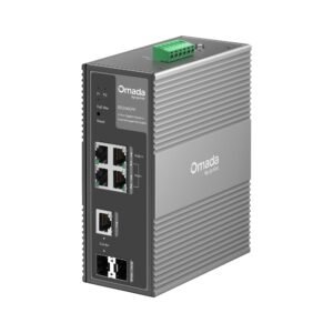 TP-Link Omada IES206GPP 6-Port Gigabit Ethernet Industrial Easy Managed Network Switch with 4 * GbE PoE+ Ports + 1 * Gb Combo RJ45/SFP Slot + 1 * Gb SFP Slot - 120w PoE Power Budget - 12V~57V DC Input - Solar Compatible - Fanless - Centralized Cloud Management Via Web OR Omada App