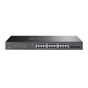 TP-Link Omada SG2428LP 28-Port Rackmountable Gigabit Ethernet Network PoE Smart Switch with 16 * GbE PoE Ports + 8 * GbE LAN Ports + 4 * SFP Slots - 150w PoE Power Budget - Omada Cloud Management