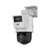 HiLook PTZ-ND4404/SL#AUS TandemVu Dual-Channel (1* 4MP Overview + 1* 4MP 4x Optical Zoom PTZ) PoE IP Dual-Light (40m IR + 30m White-Light) 120dB True-WDR Weatherproof Camera - Built-in Mic + Speaker - Built-in Strobe + Siren - Works With Hik-connect App