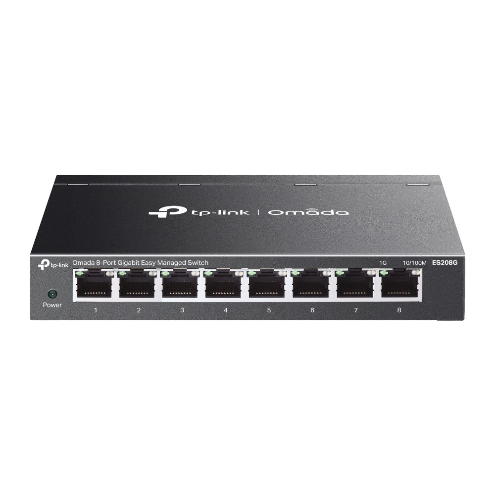 TP-Link Omada ES208G 8-Port Gigabit Ethernet Easy Managed Network Switch with 8 * GbE Ports - Centralized Cloud Management Via Web OR Omada App