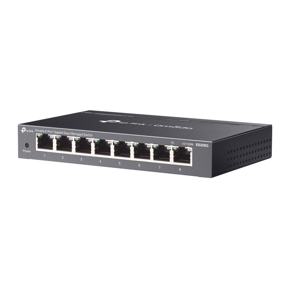 TP-Link Omada ES208G 8-Port Gigabit Ethernet Easy Managed Network Switch with 8 * GbE Ports - Centralized Cloud Management Via Web OR Omada App
