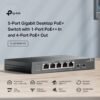 TP-Link TL-SG1005P-PD Gigabit PoE-Powered Unmanaged Network PoE Switch With 1 * PoE++ Input Port + 4 * 10/100/1000Mbps PoE Output Ports - Up To 66W PoE Power Output