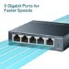 TP-Link TL-SG105 5-Port 10/100/1000Mbps Gigabit Ethernet Unmanaged Network Switch - Metal Casing - 5VDC Powered - PSU Included