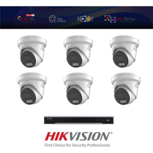 Hikvision HIK8MPCVIPCCTVKIT3 8MP ColorVu IP CCTV Kit with 1 * DS-7616NI-M2/16P-6TB NVR + 6 * DS-2CD2387G3-LI2UY-2.8MM ColorVu 3.0 4K 8MP Smart Hybrid Light IP Turret Cameras