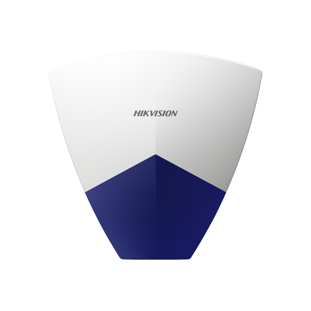 Hikvision DS-PS102X Wired Alarm / Intrusion External Strobe Siren - Blue - 110dBA Max Sound - IP55 Weatherproof - Three Types of Sounds : Fire Alarm, Panic Alarm & Intrusion Alarm