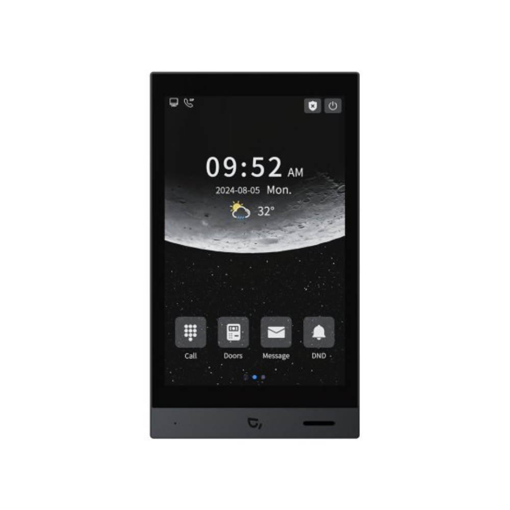 Akuvox S562W-V SIP PoE IP WiFi 7" (7-Inch) Video Intercom Touchscreen Monitor - Black Frame - Vertical Mount