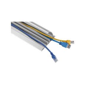 Brateck CC13-S160 2-Channel 1604 x 92mm Slim Aluminium Floor Cable Cover / Protector - Flexible Lid Design - Indoor Use