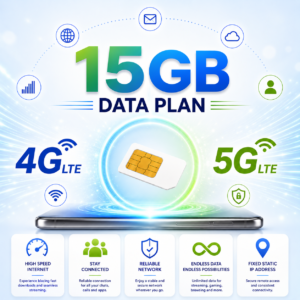 ITPLUS 15GB-DATA-PLAN - Affordable Mobile Data for Business & Remote Connectivity - Nationwide New Zealand 4G/5G Coverage - 15GB Monthly Data Allowance at Full 4G/5G Speeds* - Unlimited Reduced-Speed Data After 15GB Usage.