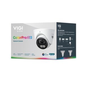 TP-Link VIGI InSight S445S 2.8MM ColorPro 2.0 Active-Deterrence AI H265 4MP PoE IP Smart-Dual-Light (30m IR + 30m White-Light) Ultra-Low-Light Full-Colour 120dB True-WDR Weatherproof Eyeball Turret Camera with 2.8mm Fixed Lens - 2-Way Audio