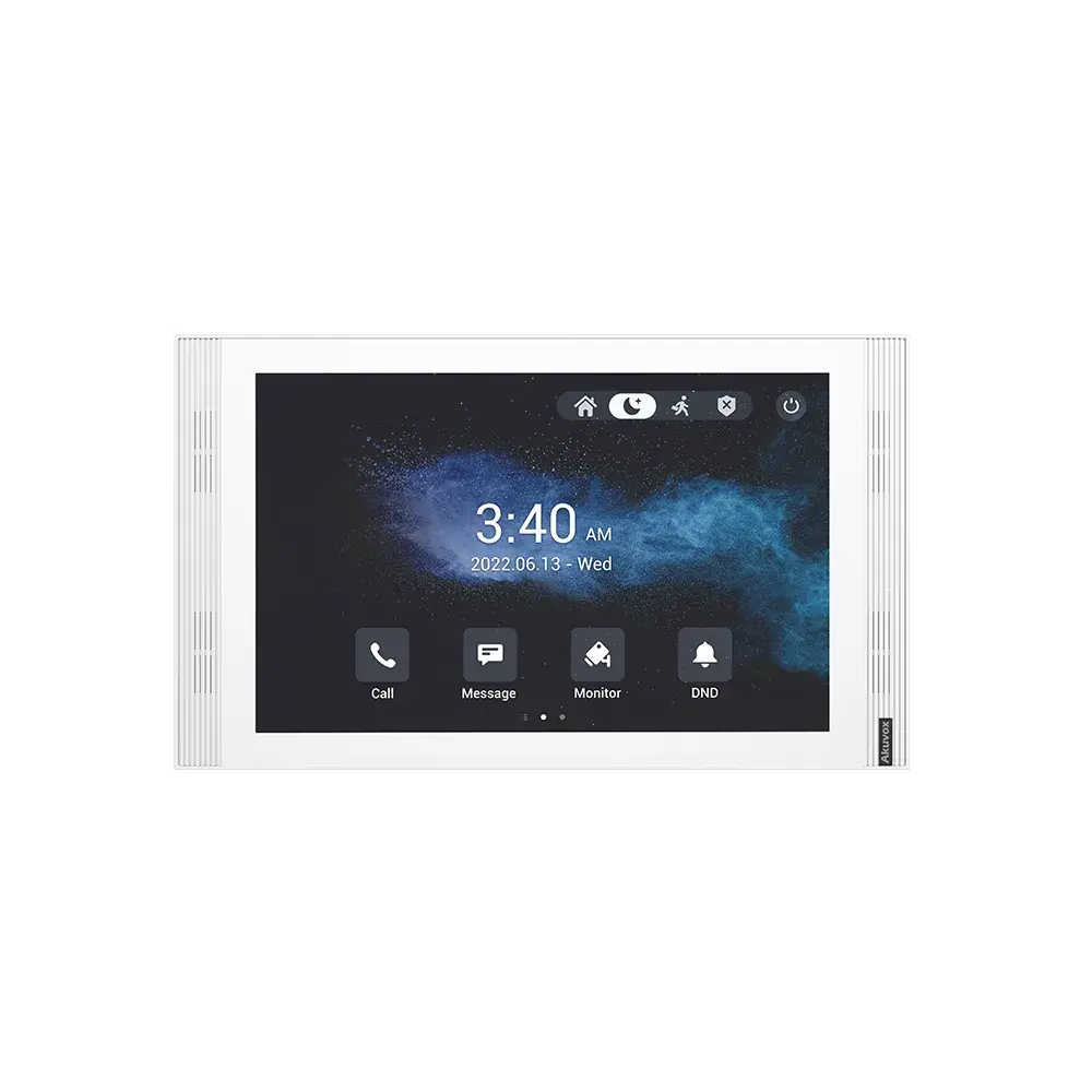 Akuvox S567W-White SIP Android PoE IP WiFi 10" (10-Inch) Video Intercom Touchscreen Monitor - Android 12 OS - Built-in WiFi - Voice Assistant - Built-in Music Player - White Frame
