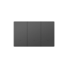 Akubela ZBM2-R3-US 3 Gang Smart Wall Switch - US - Metal - Dark Grey Colour - ZigBee 3.0 Protocol - Supports BelaHome App and HyPanel Control