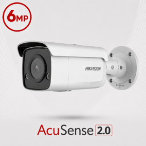 Hikvision DS-2CD2T66G2-4I-4MM AcuSense Gen2 AI H265 6MP PoE IP EXIR (80m) Low-Light 120dB True-WDR Weatherproof Bullet Camera with 4mm Fixed Lens - 78° Horizontal Wide Angle FoV