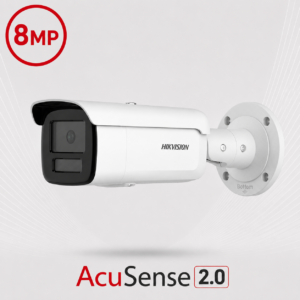 Hikvision DS-2CD2T86G2H-4I-4MM AcuSense AI Darkfighter-Powered Low-Light (0.008 Lux @ F1.0) 4K 8MP PoE IP EXIR (80m) 120dB True-WDR Weatherproof Bullet Camera with 4MM Fixed Lens