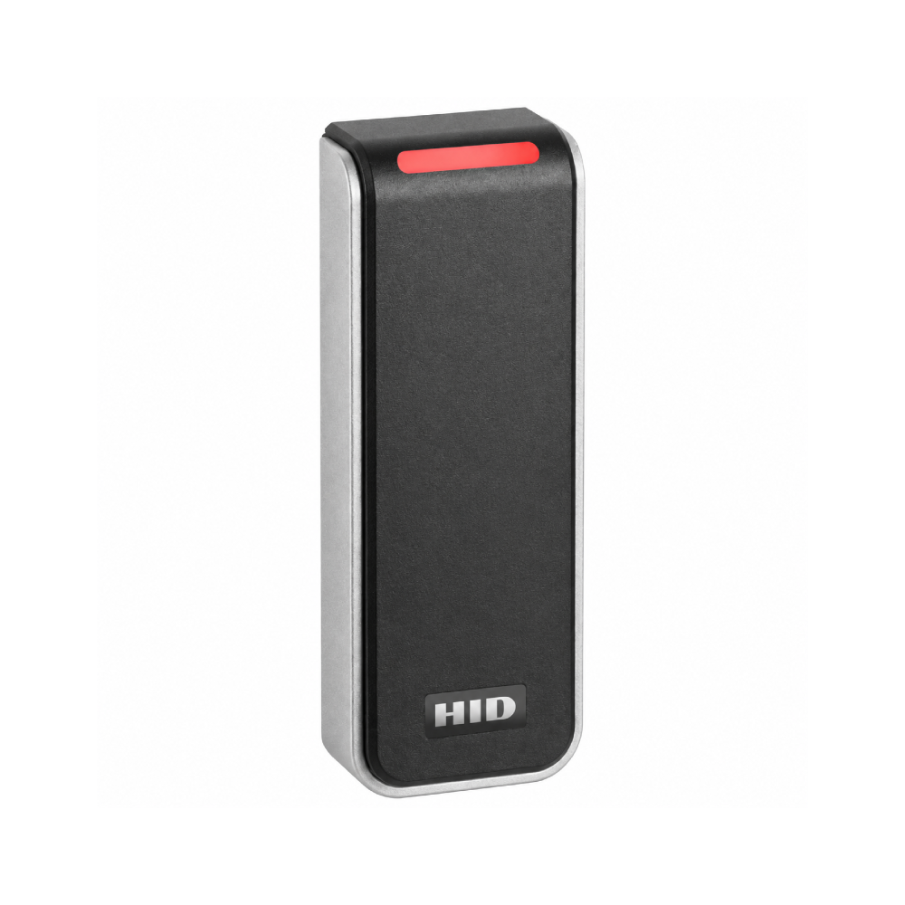 HID Global 20NKS-00-000000 Signo Access Control Multi-Tech Standard-Profile (SEOS / iClASS SE / iClASS SR / iClASS / MIfae Desfire EV1/EV2 (SIO) / Mifare Classic / HID Prox / Indala / EM Prox) Reader - (IP65-Rated) Weatherproof & Tamper-proof - Slimline - Mullion Style - Black Bezel - Secure Mobile ID via NFC / Bluetooth - Supports OSDP (Open Supervised Device Protocol)