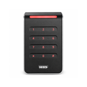 HID 40KNKS-02-000000 Signo Access Control Keypad Multi-Tech (SEOS / iClASS SE / iClASS SR / iClASS / MIfae Desfire EV1/EV2 (SIO) / Mifare Classic) Reader – Weatherproof – & Tamper-proof – Black Bezel – Integred Keypad – Secure Mobile ID via NFC / Bluetooth – Supports OSDP (Open Supervised Device Protocol)